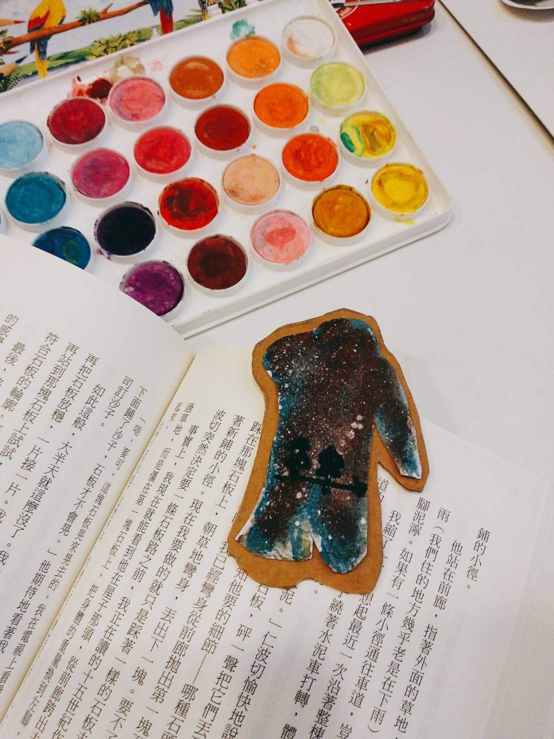 【DIY】第一次星空畫就上手：自己做超紓壓療癒的星空畫書籤，零失敗！ Starry Sky bookmark