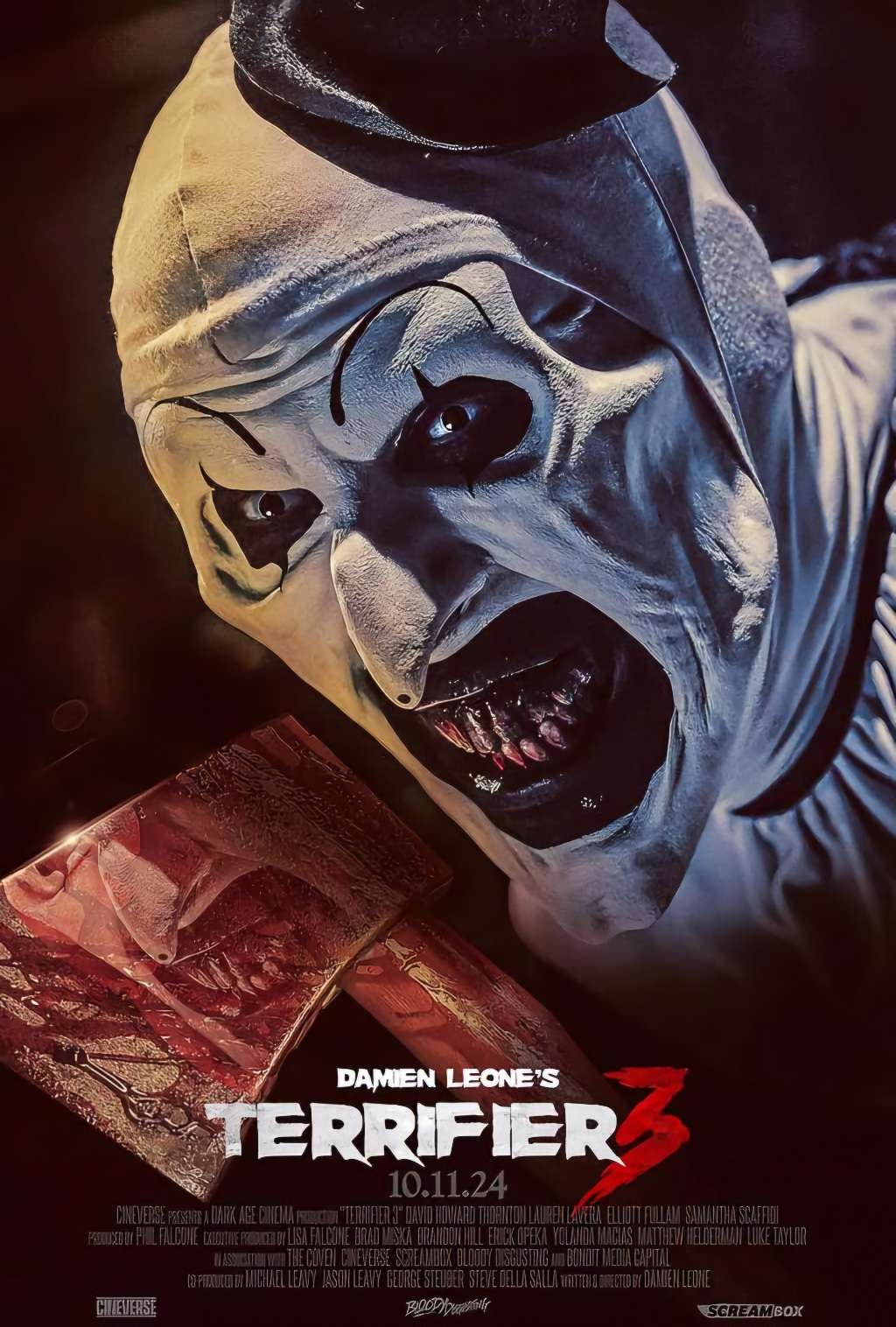 電影【劊樂小丑3】全美票房冠軍！久違限制級爆血片，超噁爛請小心服用！Terrifier 3