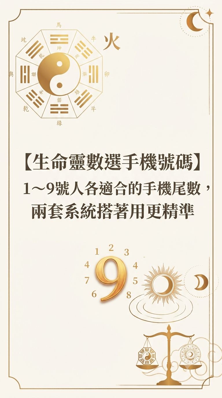【生命靈數選手機號碼】1～9號人各適合的手機尾數，兩套系統搭著用更精準