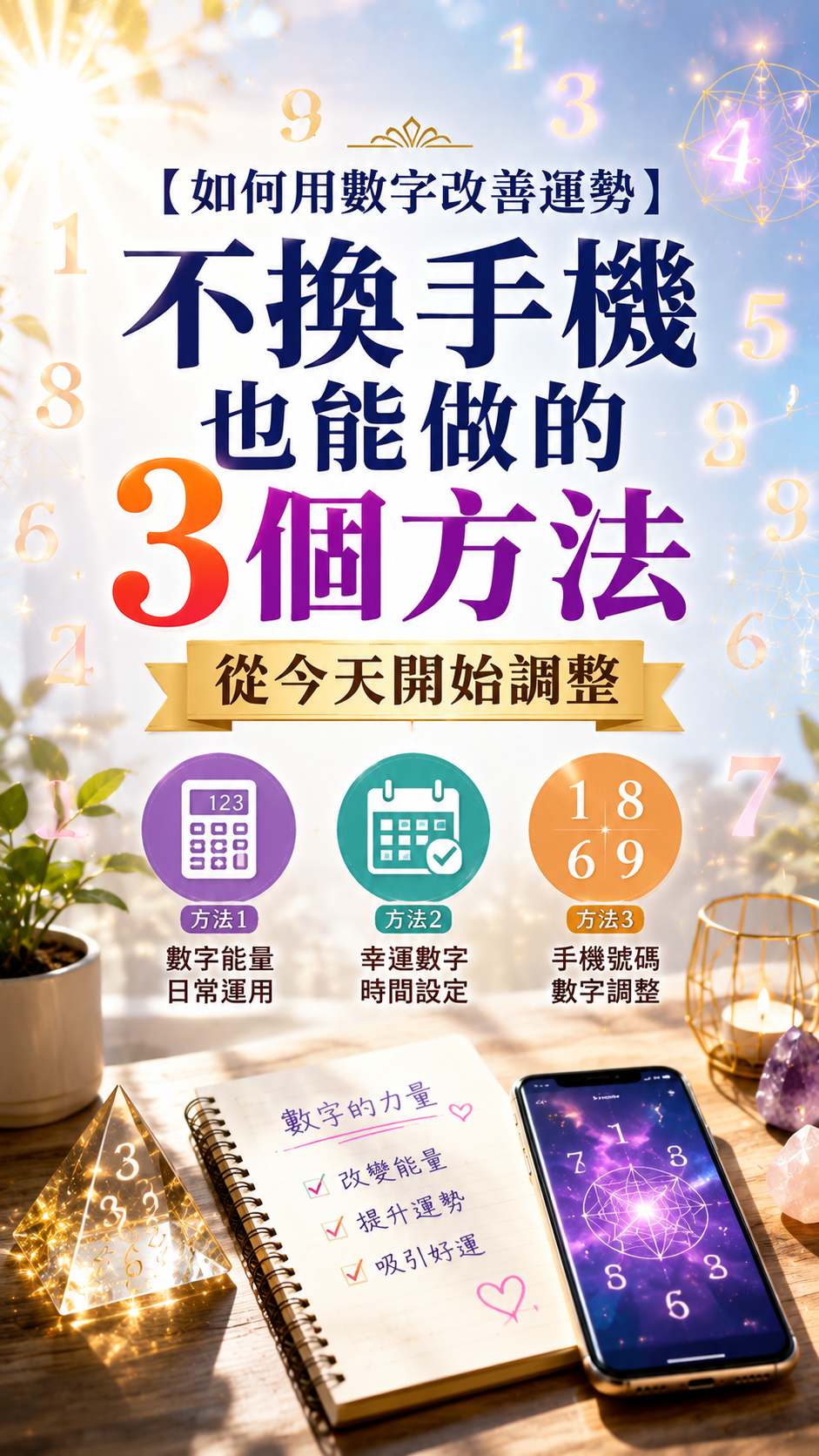 【如何用數字改善運勢】不換手機也能做的3個方法,從今天開始調整