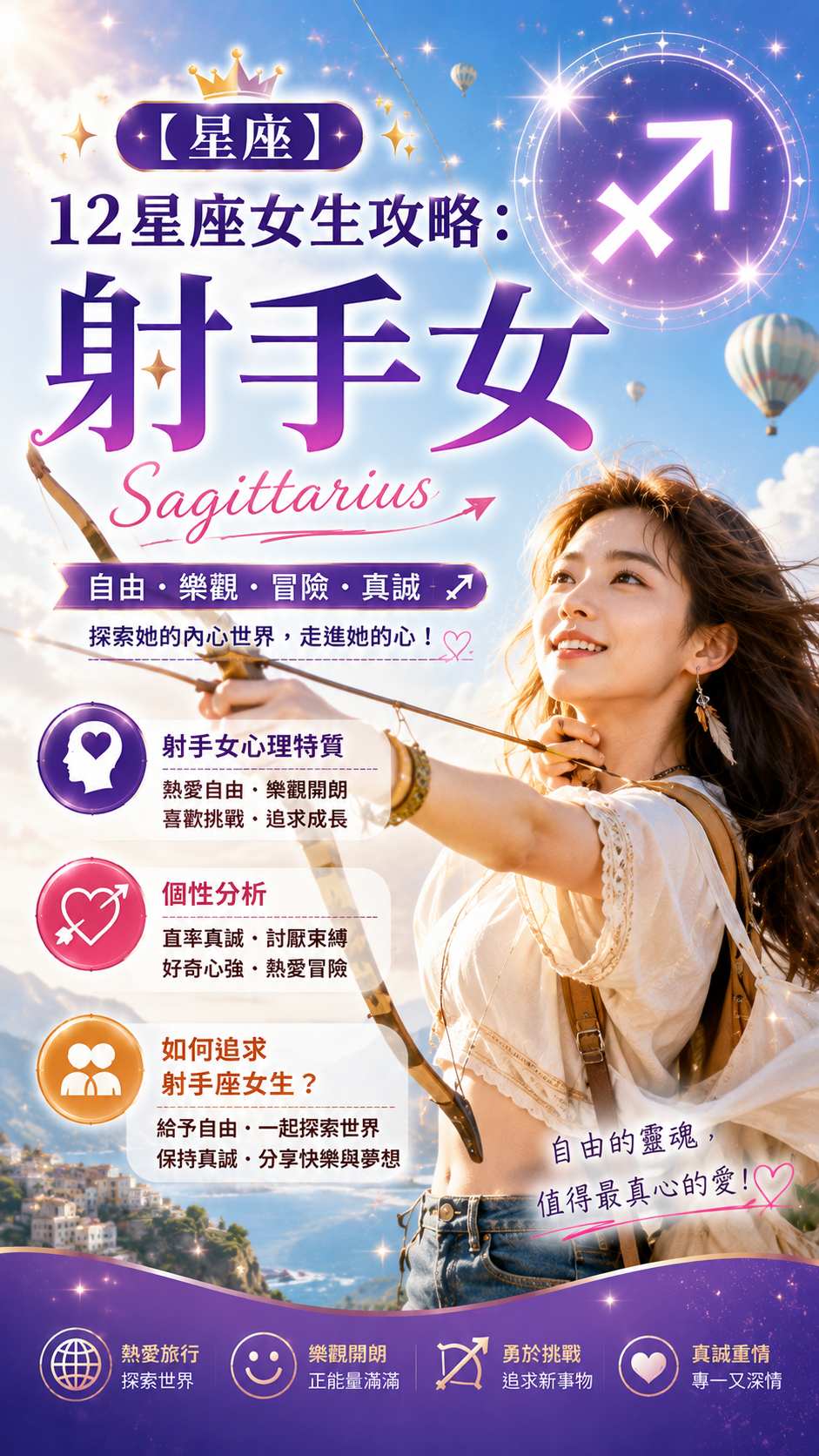 【星座】12星座女生攻略：射手女心理特質個性分析 | 如何追求射手座女生？