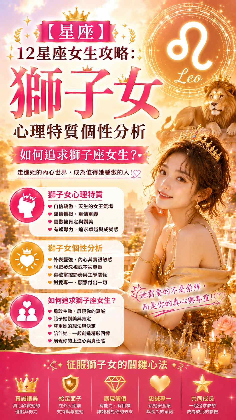 【星座】12星座女生攻略：獅子女心理特質個性分析 | 如何追求獅子座女生？