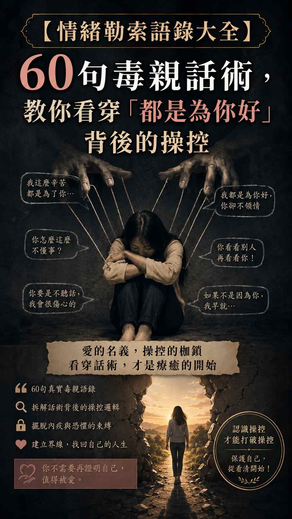 【情緒勒索語錄大全】60 句毒親話術，教你看穿「都是為你好」背後的操控