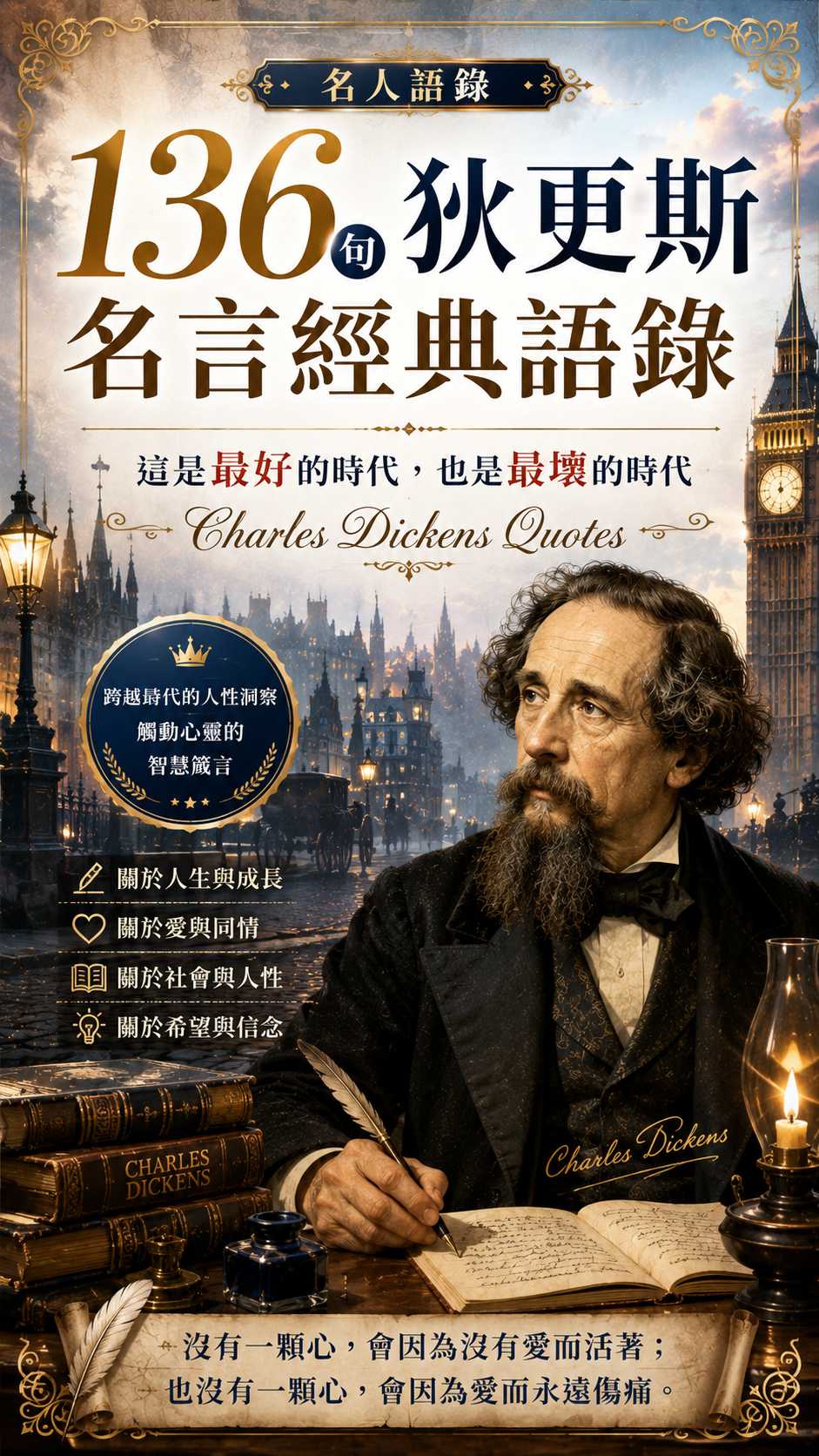 【名人語錄】136句 狄更斯名言經典語錄：這是最好的時代，也是最壞的時代 Charles Dickens Quotes