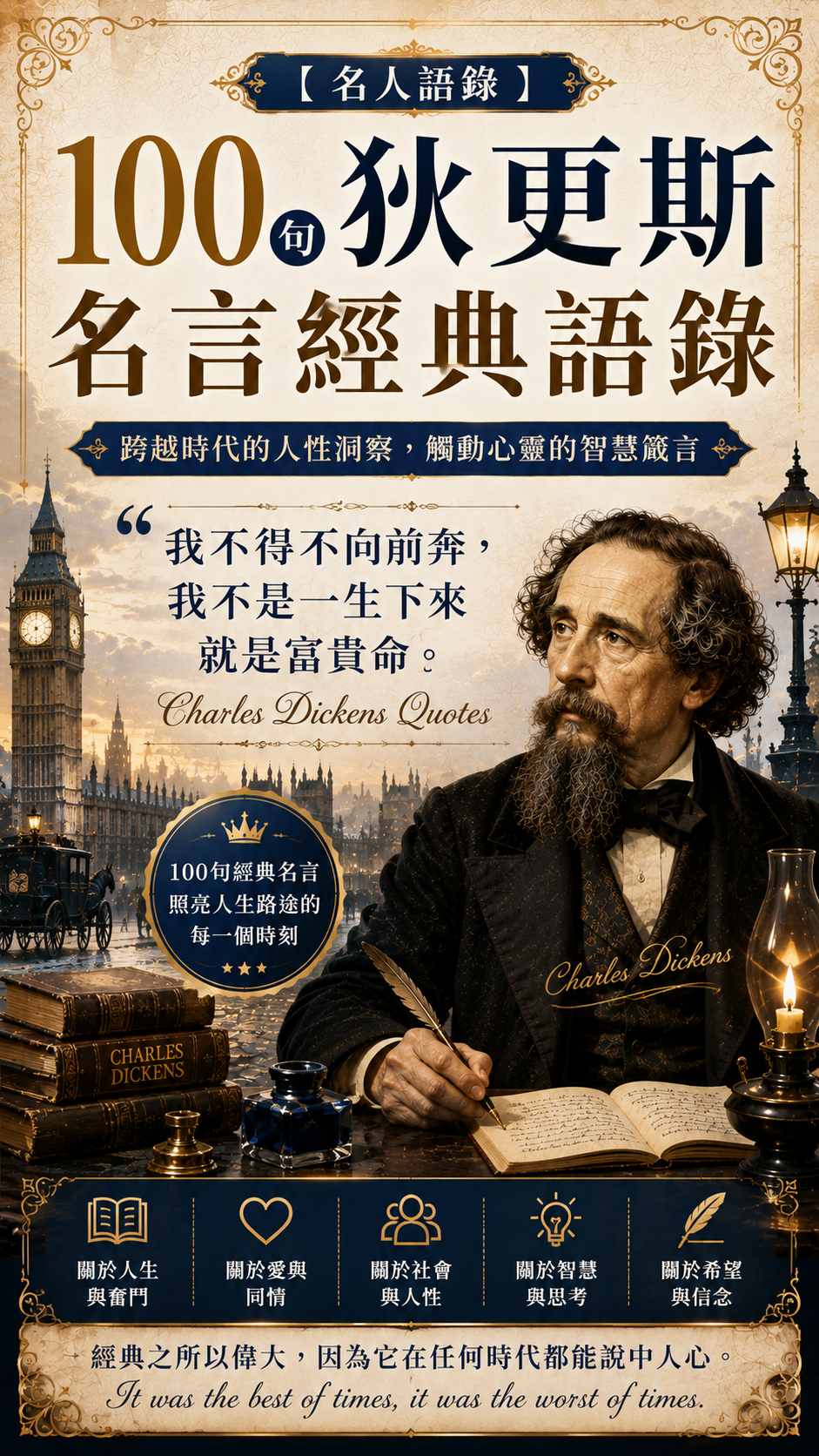 【名人語錄】100句 狄更斯名言經典語錄：我不得不向前奔，我不是一生下來就是富貴命